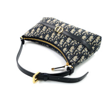 Dior Montaigne 30 Hobo Mini Tela Oblique Blu