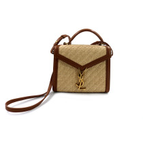 Saint Laurent Cassandra Mini Rafia Beige