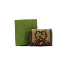 Gucci Portafoglio Bamboo GG Jumbo Marrone