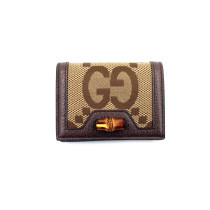 Gucci Portafoglio Bamboo GG Jumbo Marrone