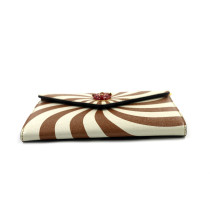 Gucci Pochette Fragola Piccola Pelle Marrone e Beige