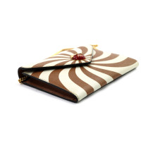 Gucci Pochette Fragola Piccola Pelle Marrone e Beige