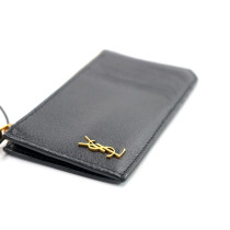 Saint Laurent Portacarte Verticale Pelle Nera