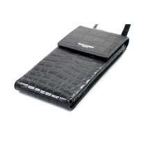 Saint Laurent Portacellulare Pelle Nera