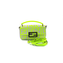 Fendi Baguette Mini Pelle Bianco e Giallo