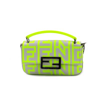 Fendi Baguette Mini Pelle Bianco e Giallo