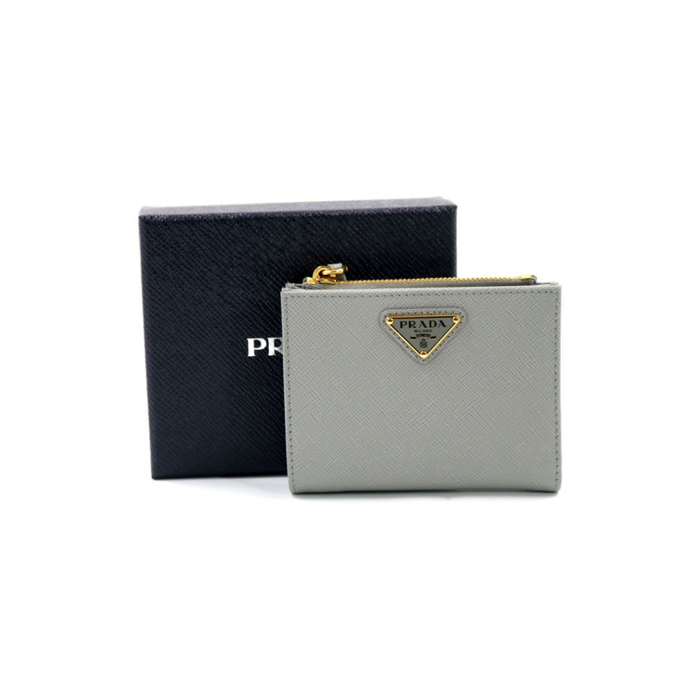 Prada Portafoglio Pelle Grigia