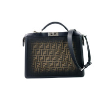Fendi Peekaboo Tela Marrone