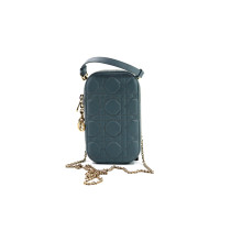 Dior Custodia Cellulare Pelle Grigio Azzurro