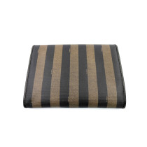 Fendi Pochette Tela Marrone e Beige