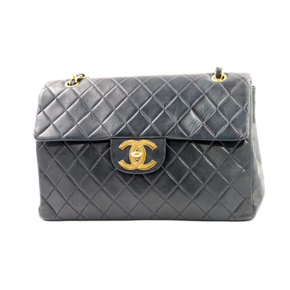 Chanel Jumbo Timeless Pelle Blu Notte