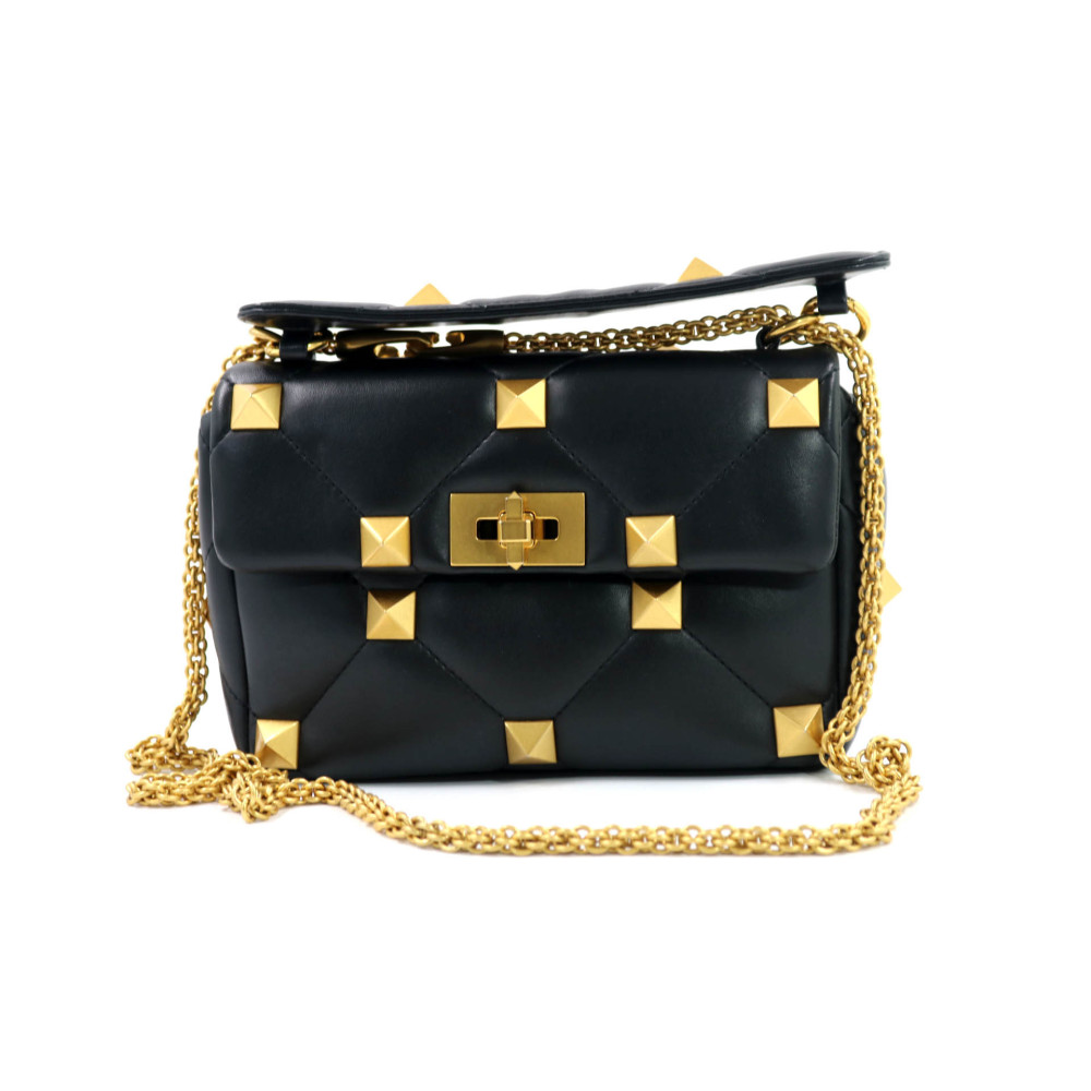 Valentino Roman Stud Pelle Nera