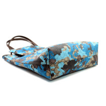 Gucci Shopping-Bag aus blauer Tarnleinwand