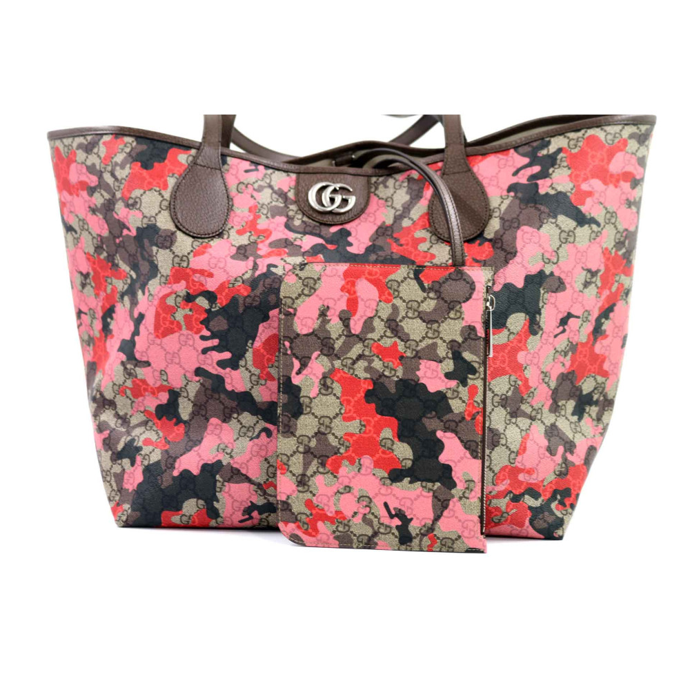 Gucci Shopping Tela Mimetica Rosa