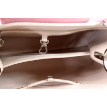 Louis Vuitton Capucines MM Pelle Taurillon Crema e Rosa