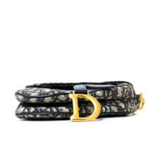 Dior Saddle Mini Oblique Jacquard Canvas Blue