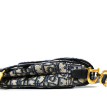 Dior Saddle Mini Toile Jacquard Oblique Bleu