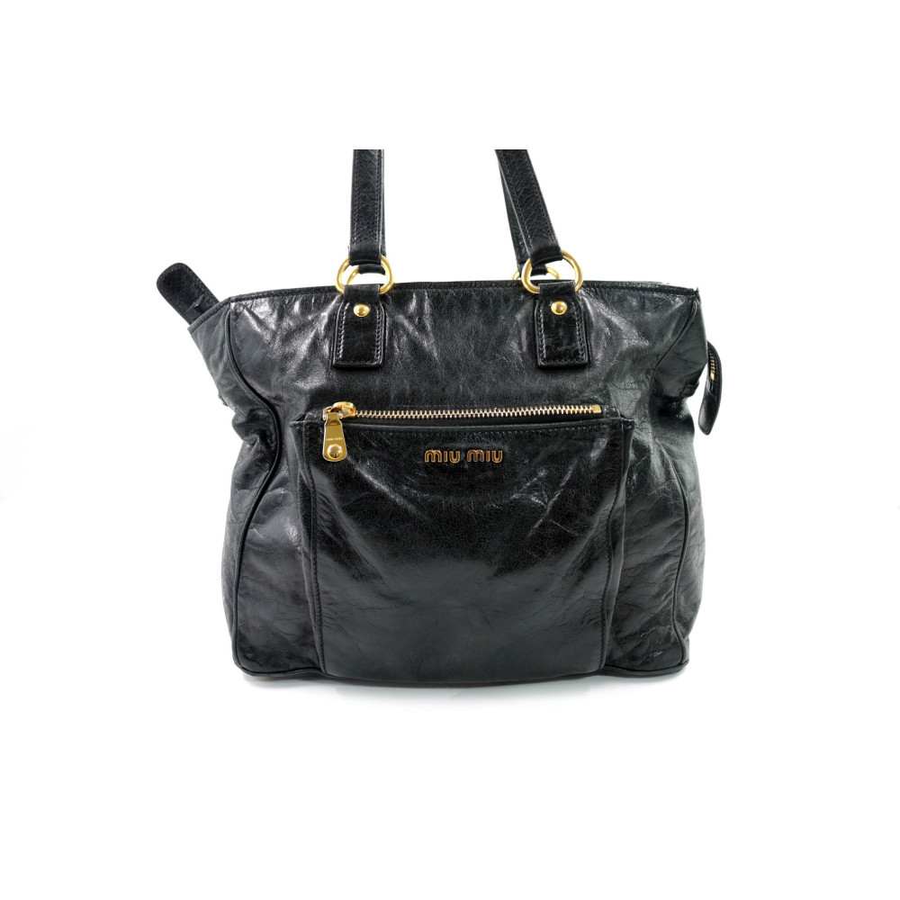 Miu Miu Shopping Pelle Nera