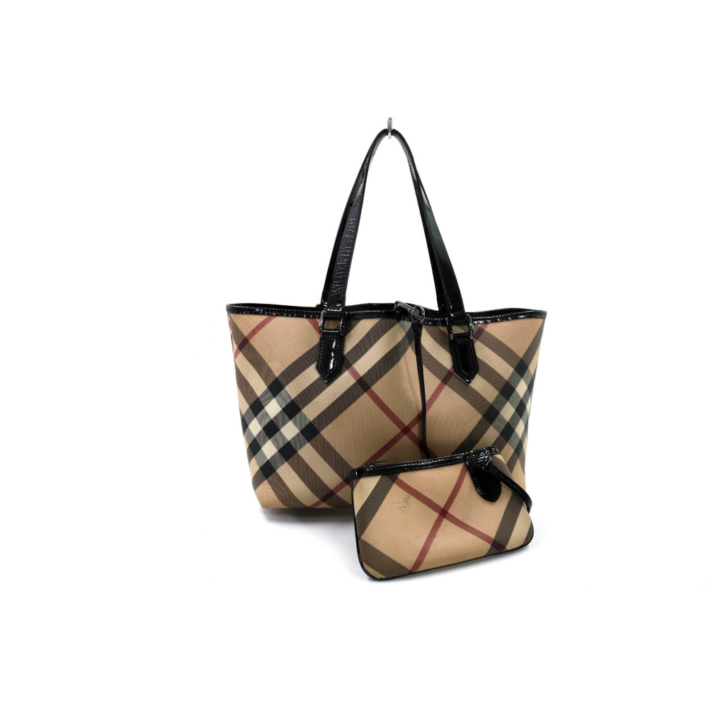 Burberry Tote Bag Check Beige