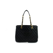 Chanel GST Schwarzes Caviar-Leder