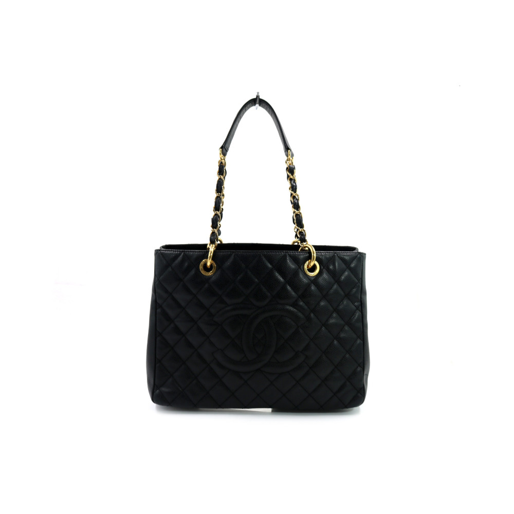 Chanel GST Schwarzes Caviar-Leder