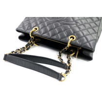 Chanel GST Schwarzes Caviar-Leder