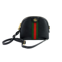 Gucci Ophidia Dome Schwarzes Leder