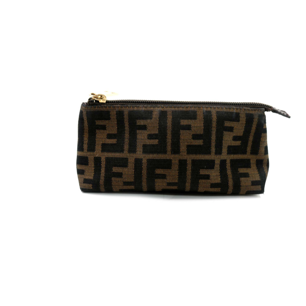 Fendi Trousse Pochette Zucca Marrone