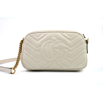 Gucci Camera Bag Marmont Piccola Pelle Bianca