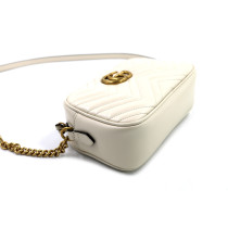 Gucci Camera Bag Marmont Piccola Pelle Bianca