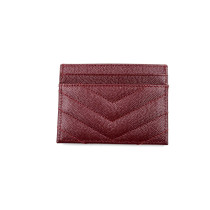 Saint Laurent Portacarte Pelle Bordeaux