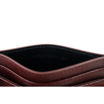 Saint Laurent Portacarte Pelle Bordeaux