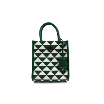 Prada Symbole Tela Verde e Bianca