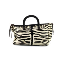 Prada White Zebra Print Party Cavallino Bianco e Nero