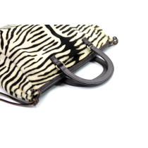 Prada White Zebra Print Party Cavallino Bianco e Nero