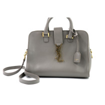 Saint Laurent Cabas Baby Pelle Grigia