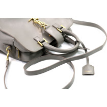 Saint Laurent Cabas Baby Pelle Grigia