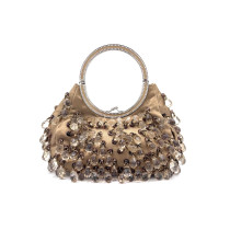 Valentino Pochette Seta e Perline Beige