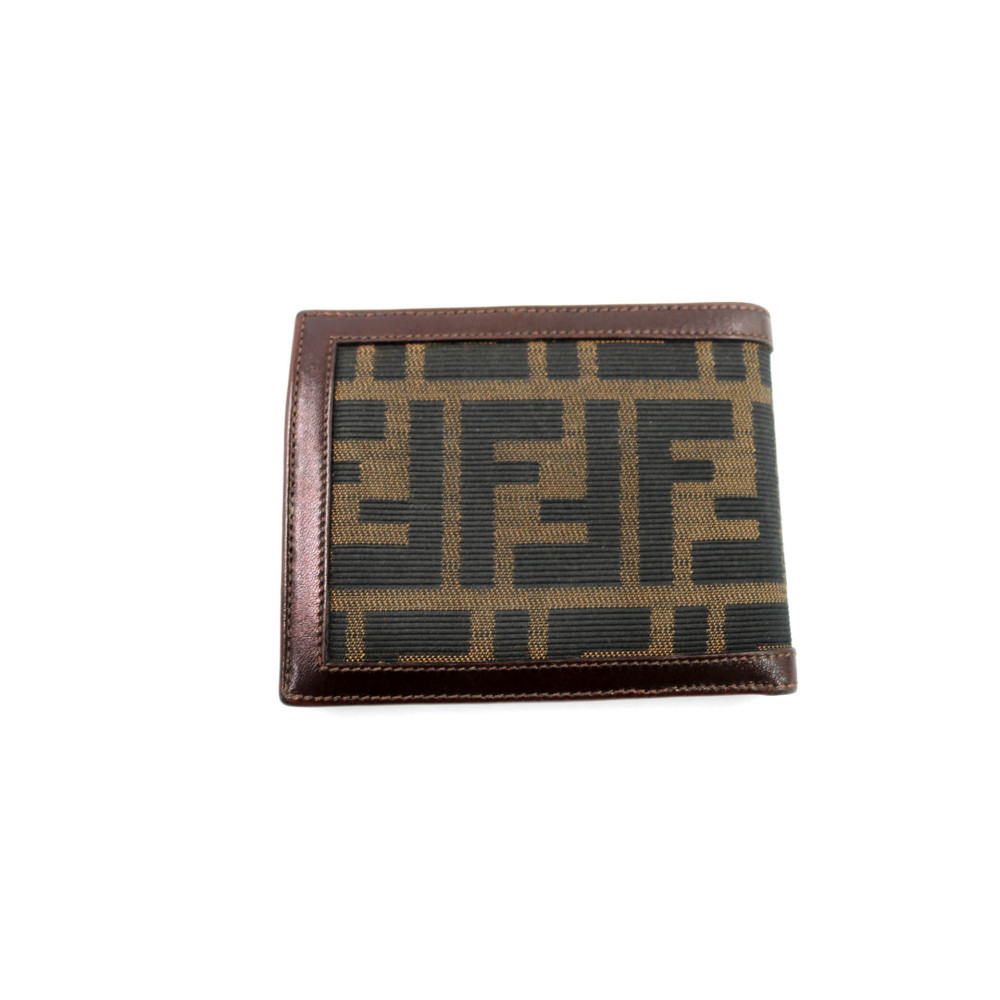 Fendi Portafoglio Bifold Zucca Marrone