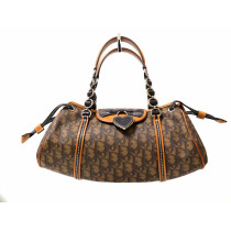 Dior Romantique Vintage Pelle Marrone e Cammello