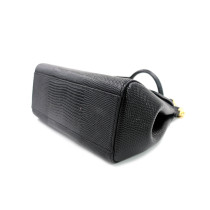 Dolce & Gabbana Sicily Pelle Stampa Iguana Nera