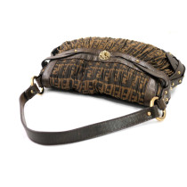 Fendi Chef FF Zucca Plissettata Marrone