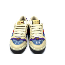 Gucci Sneackers Pelle e Tela Multicolor