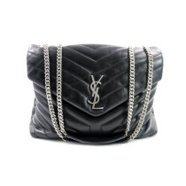 Saint Laurent Lou Lou Media Pelle Nera