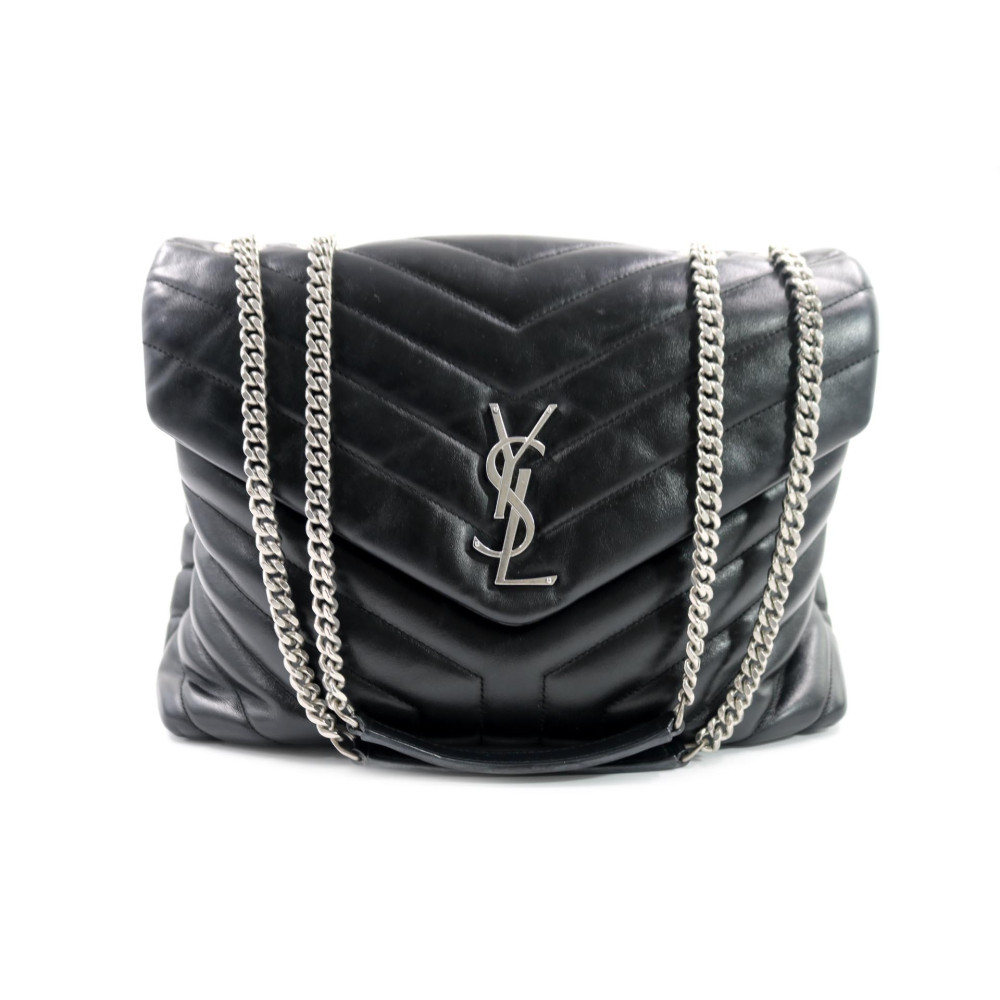 Saint Laurent Lou Lou Media Pelle Nera