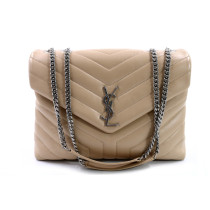 Saint Laurent Lou Lou Media Pelle Beige