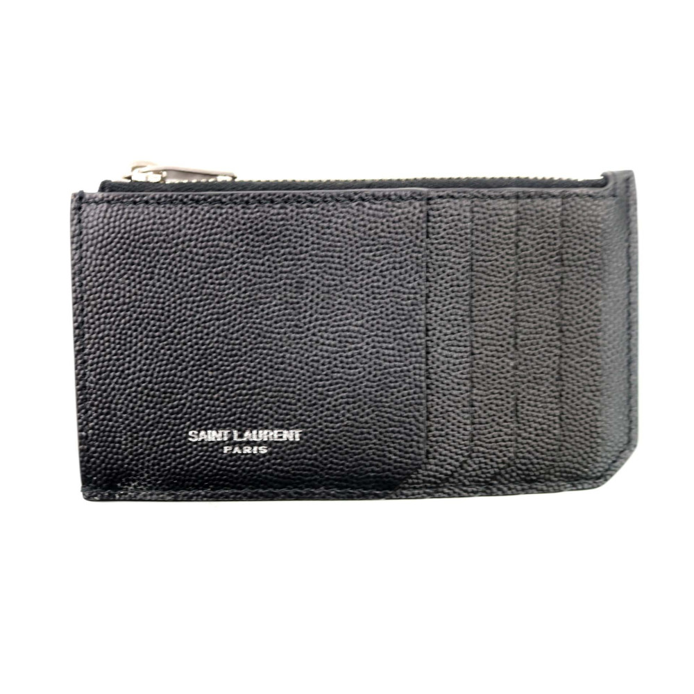 Saint Laurent Portacarte Pelle Nera