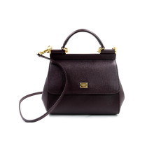 Dolce & Gabbana Miss Sicily Small Pelle Bordeaux Prugna
