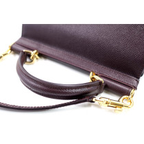Dolce & Gabbana Miss Sicily Small Pelle Bordeaux Prugna