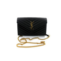 Saint Laurent Cassandre Pelle Nera